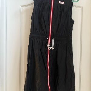 Hunter Black Dress with hood & Red Accents